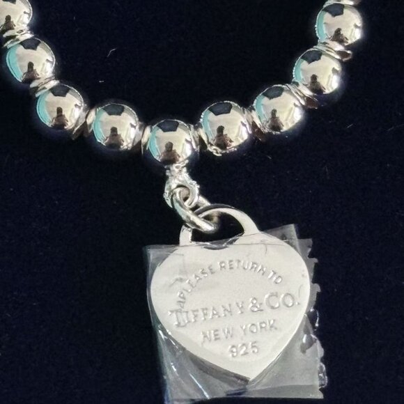 Tiffany & Co. Silver Bracelet with Turquoise Charm - Picture 6 of 6